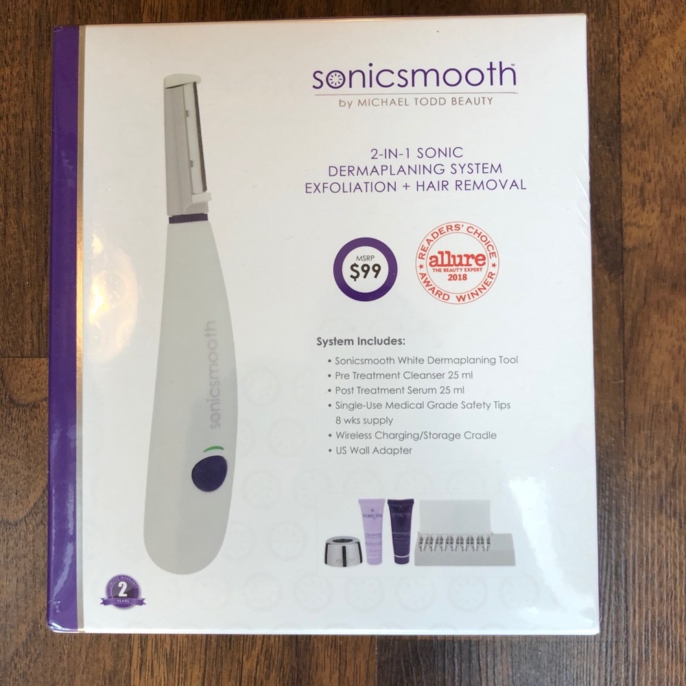 Sonicsmooth 2-IN-1 sonic dermaplaning system